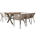 7 Pieces Patio Dining Set, All-Weather Outdoor Furniture Set with Dining Table and Chairs
