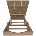 Polytrends Shoreside Modern Poly Eco-Friendly All Weather Reclining Chaise Lounge With Wheels
