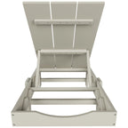 Polytrends Shoreside Modern Poly Eco-Friendly All Weather Reclining Chaise Lounge With Wheels