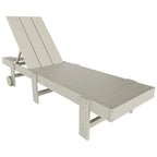 Polytrends Shoreside Modern Poly Eco-Friendly All Weather Reclining Chaise Lounge With Wheels