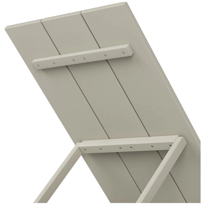 Polytrends Shoreside Modern Poly Eco-Friendly All Weather Reclining Chaise Lounge With Wheels