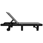 Polytrends Shoreside Modern Poly Eco-Friendly All Weather Reclining Chaise Lounge With Wheels