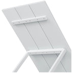 Polytrends Shoreside Modern Poly Eco-Friendly All Weather Reclining Chaise Lounge With Wheels