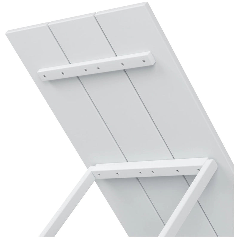 Polytrends Shoreside Modern Poly Eco-Friendly All Weather Reclining Chaise Lounge With Wheels