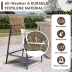 Pellebant Outdoor Bar Height Barstools Patio Bar Stools Chairs - 22.5  D x 21.3  W x 44  H