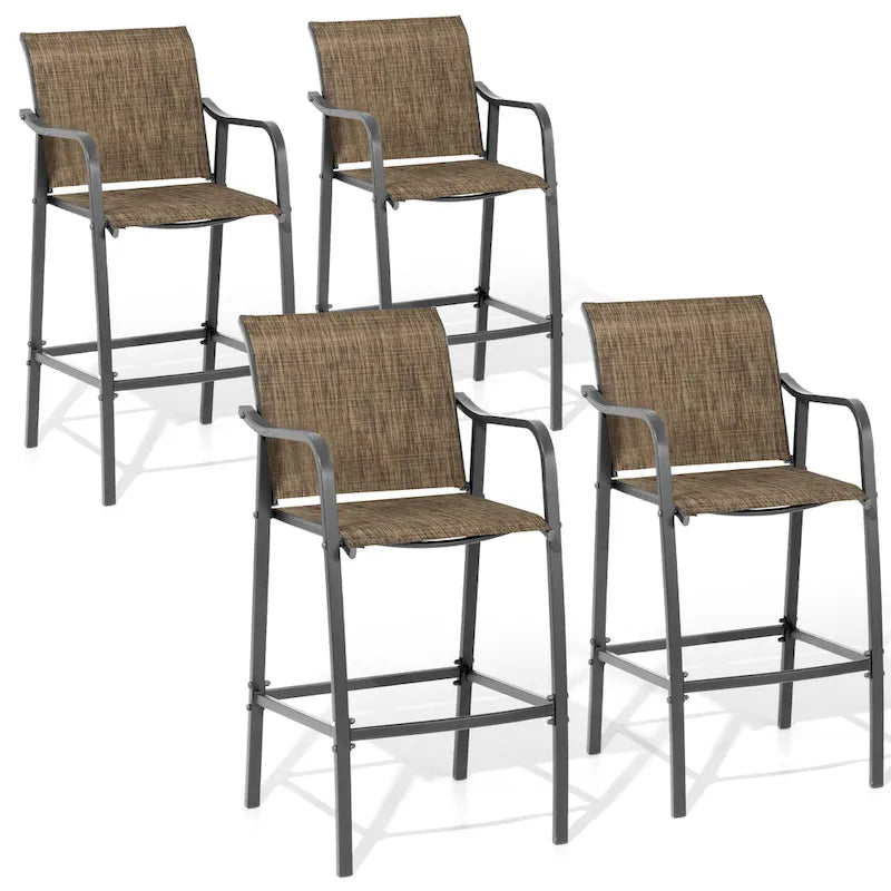 Pellebant Outdoor Bar Height Barstools Patio Bar Stools Chairs - 22.5  D x 21.3  W x 44  H