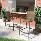 Pellebant Outdoor Bar Height Barstools Patio Bar Stools Chairs - 22.5  D x 21.3  W x 44  H