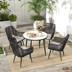 5-Piece Outdoor Patio Wicker Dining Set