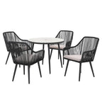 5-Piece Outdoor Patio Wicker Dining Set