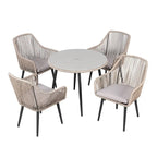 5-Piece Outdoor Patio Wicker Dining Set