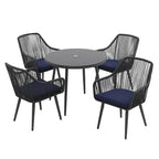 5-Piece Outdoor Patio Wicker Dining Set