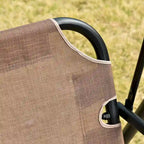 Outsunny Patio Swing Chair with Canopy, Seats 2 Adults Loveseat Bench with Adjustable Tilt Canopy, Armrests, A-Frame Steel
