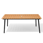 Outdoor Dining Furniture Rectangular Dining Table with Umbrella Hole