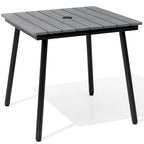 Outdoor Dining Furniture Rectangular Dining Table with Umbrella Hole