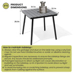 Outdoor Dining Furniture Rectangular Dining Table with Umbrella Hole