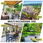 Outdoor Dining Furniture Rectangular Dining Table with Umbrella Hole