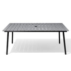Outdoor Dining Furniture Rectangular Dining Table with Umbrella Hole