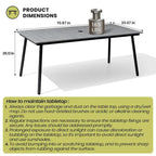 Outdoor Dining Furniture Rectangular Dining Table with Umbrella Hole