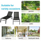 Outsunny Patio Garden Sun Chaise Lounge Chair with 5-Position Backrest, 2 Back Wheels, & Industrial Design