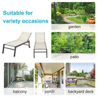 Outsunny Patio Garden Sun Chaise Lounge Chair with 5-Position Backrest, 2 Back Wheels, & Industrial Design