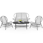 4-Piece or 2-Piece PE Rattan Patio Conversation Set