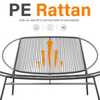 4-Piece or 2-Piece PE Rattan Patio Conversation Set