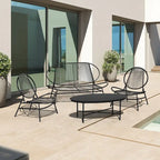 4-Piece or 2-Piece PE Rattan Patio Conversation Set