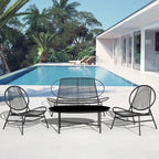 4-Piece or 2-Piece PE Rattan Patio Conversation Set