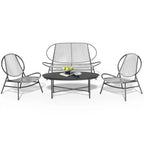 4-Piece or 2-Piece PE Rattan Patio Conversation Set