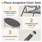 4-Piece or 2-Piece PE Rattan Patio Conversation Set