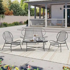 4-Piece or 2-Piece PE Rattan Patio Conversation Set