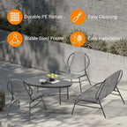 4-Piece or 2-Piece PE Rattan Patio Conversation Set