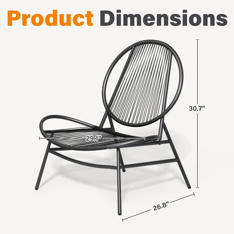4-Piece or 2-Piece PE Rattan Patio Conversation Set