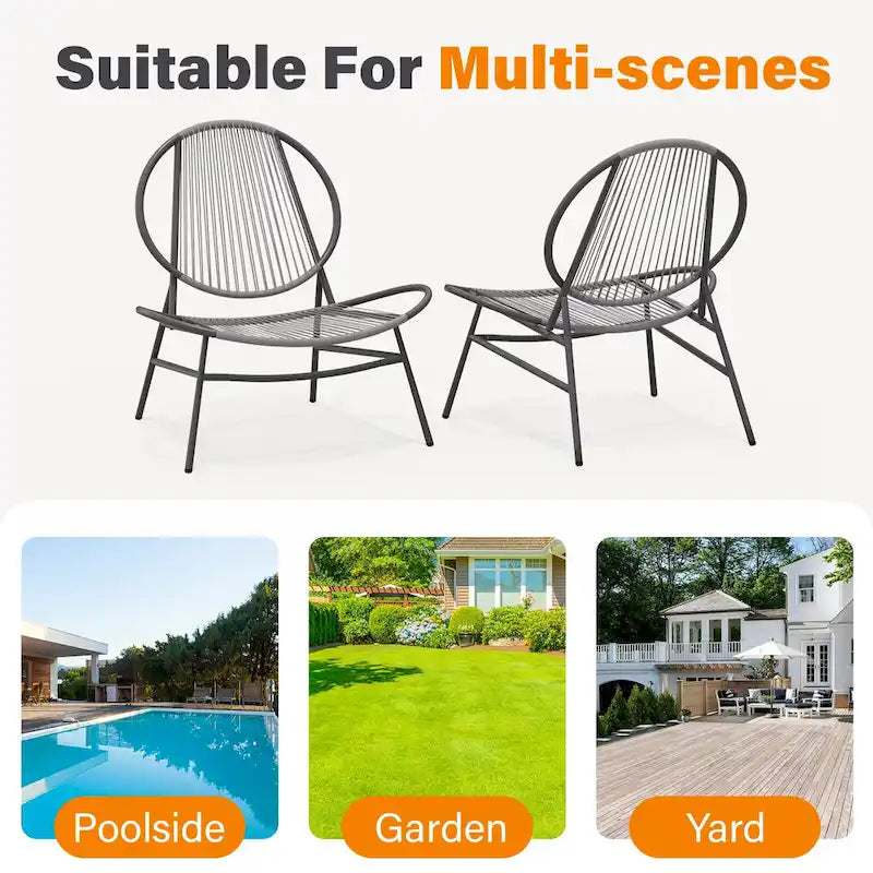 4-Piece or 2-Piece PE Rattan Patio Conversation Set