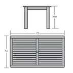HIGHWOOD Rectangular Dining Height Outdoor Table 42x72