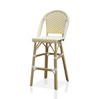 Ariel French Natural Tone 30-inch PE Wicker Patio Bar Chairs (Set of 2) by Furniture of America - Set of 2