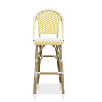 Ariel French Natural Tone 30-inch PE Wicker Patio Bar Chairs (Set of 2) by Furniture of America - Set of 2