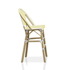 Ariel French Natural Tone 30-inch PE Wicker Patio Bar Chairs (Set of 2) by Furniture of America - Set of 2