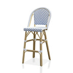 Ariel French Natural Tone 30-inch PE Wicker Patio Bar Chairs (Set of 2) by Furniture of America - Set of 2
