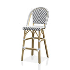 Ariel French Natural Tone 30-inch PE Wicker Patio Bar Chairs (Set of 2) by Furniture of America - Set of 2