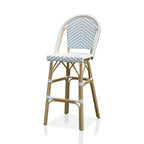 Ariel French Natural Tone 30-inch PE Wicker Patio Bar Chairs (Set of 2) by Furniture of America - Set of 2