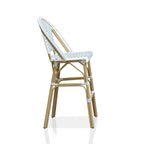 Ariel French Natural Tone 30-inch PE Wicker Patio Bar Chairs (Set of 2) by Furniture of America - Set of 2
