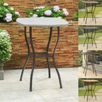 Valencia Resin Wicker/Steel Bar-height Patio Bistro Table