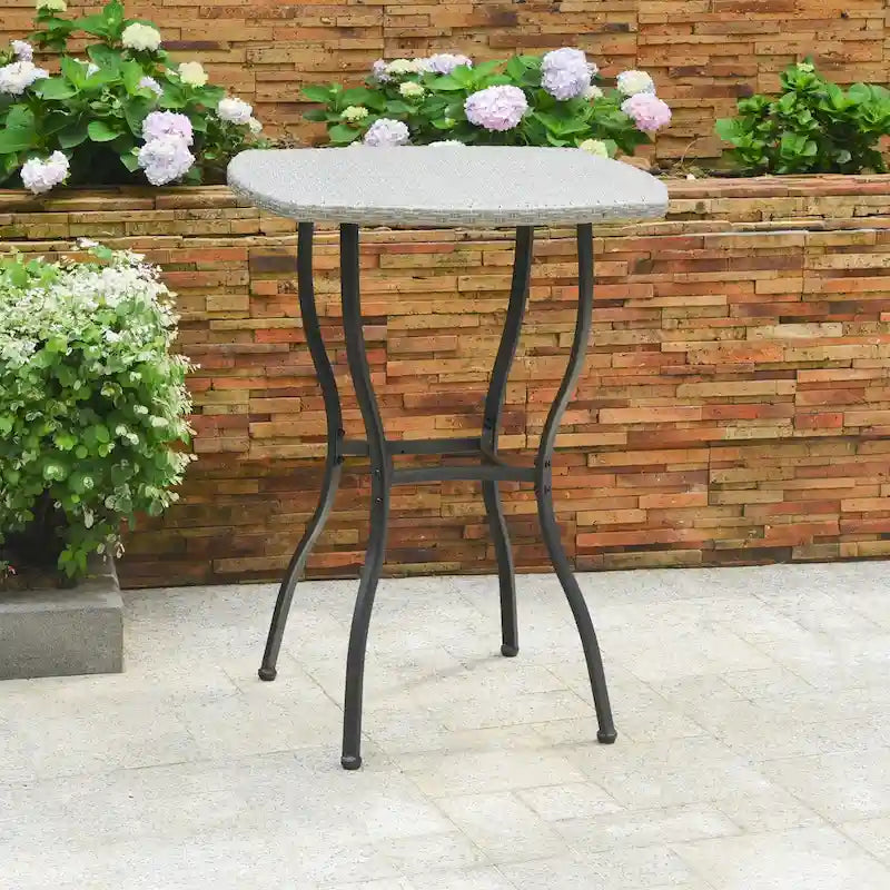 Valencia Resin Wicker/Steel Bar-height Patio Bistro Table