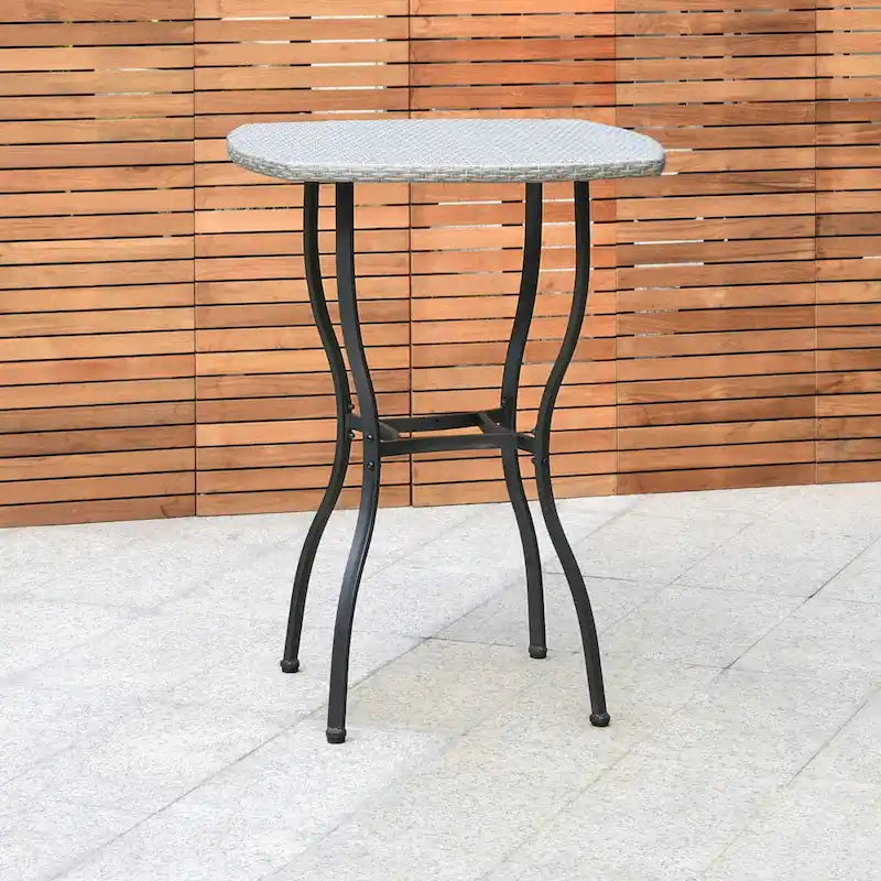 Valencia Resin Wicker/Steel Bar-height Patio Bistro Table