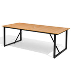 Outdoor Patio Aluminum Dining Table Rectangle with Umbrella Hole