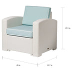 Magnolia Resin All-Weather Club Chair with Cushions