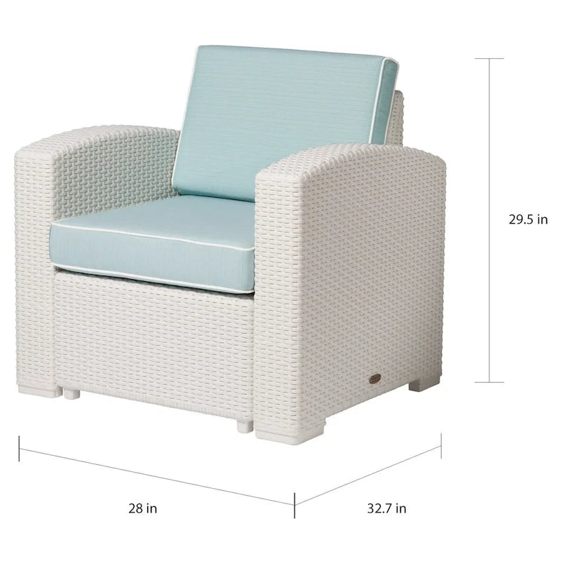 Magnolia Resin All-Weather Club Chair with Cushions