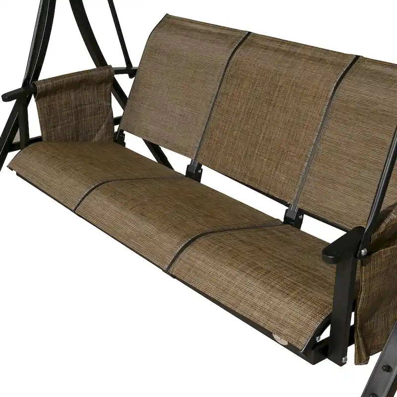 3-Seater Outdoor Porch Patio Hammock Swing Glider Bench