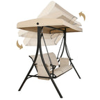 3-Seater Outdoor Porch Patio Hammock Swing Glider Bench